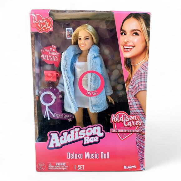Addison Rae Deluxe Music Fashion Doll, Bring Addison Rae to Life New In Box - Picture 1 of 8